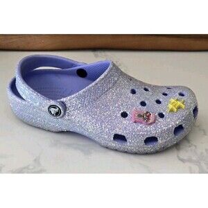 Crocs Lavender Glitter Shoes Womens’s 8 Men's 6